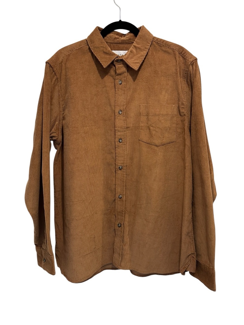Topman Button-Up Shirt Brown XL